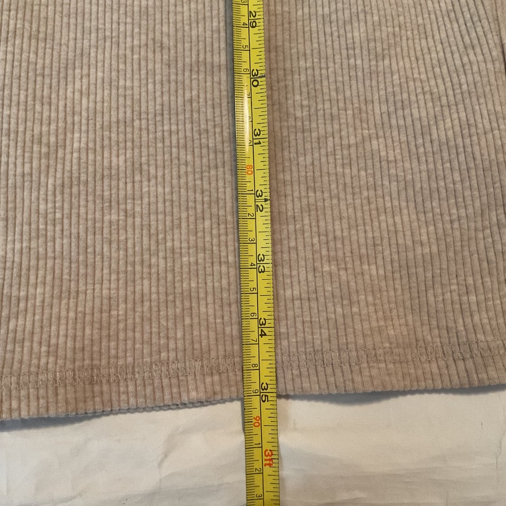 Old Navy Ribbed Turtleneck Mini Dress Women L Beige Long Sleeve Bodycon Neutral - Picture 10 of 11